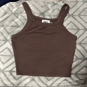 Princess Polly Wild Eyes Brown Tank Crop Top